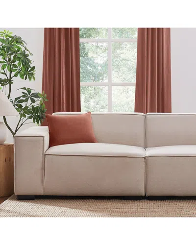 Brooklyn Loom Matte Cotton Velvet Decorative Pillow In Brown