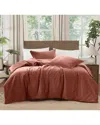 Brooklyn Loom Matte Cotton Velvet Duvet Set In Brown