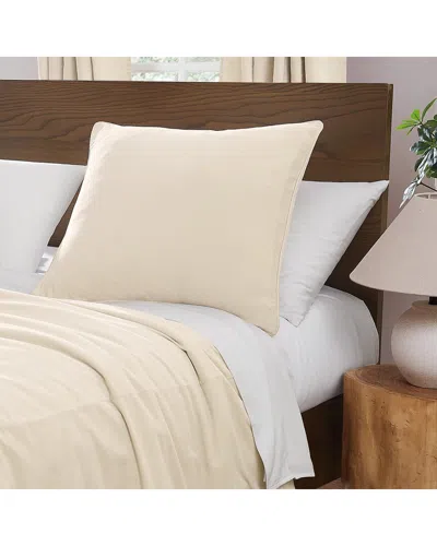 Brooklyn Loom Matte Cotton Velvet Euro Sham In Neutral