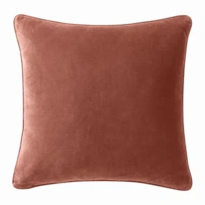 Brooklyn Loom Matte Cotton Velvet European Sham In Rust