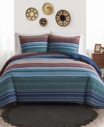 Brooklyn Loom Met Stripe Yarn Dye 3-piece Comforter Set, King In Multi
