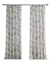 Brooklyn Loom Mila Floral Window Curtain In Gray