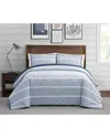 Brooklyn Loom Niari Yarn Dye Stripe Comforter Set In Blue