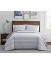 Brooklyn Loom Niari Yarn Dye Stripe Comforter Set In Gray