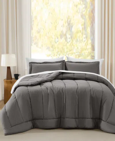 Brooklyn Loom Oversized Cotton Percale 3-pc. Comforter Set, Full/queen