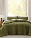 Brooklyn Loom Oversized Cotton Percale 3-pc. Comforter Set, Full/queen