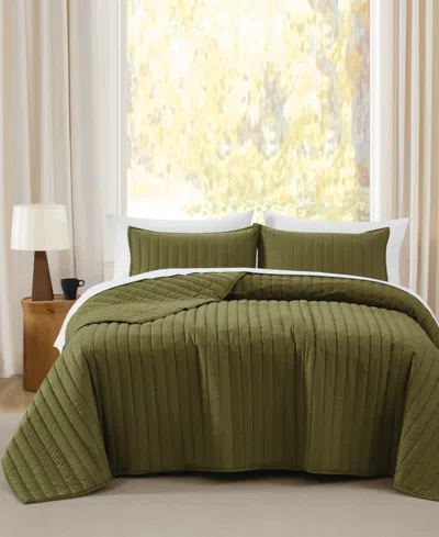 Brooklyn Loom Oversized Cotton Percale 3-pc. Quilt Set, King