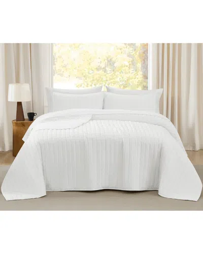 BROOKLYN LOOM BROOKLYN LOOM OVERSIZED COTTON PERCALE 3PC QUILT SET