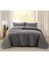 Brooklyn Loom Oversized Cotton Percale 3pc Quilt Set