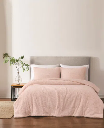 Brooklyn Loom Oversized Marshmallow Sherpa 3-pc. Comforter Set, King In Pink