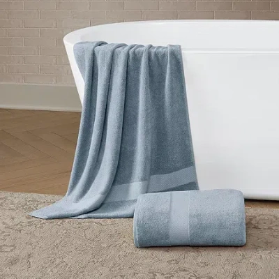 Brooklyn Loom Oversized Solid Turkish 2-pc. Bath Sheet In Blue