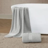 Brooklyn Loom Oversized Solid Turkish 2-pc. Bath Sheet In Gray