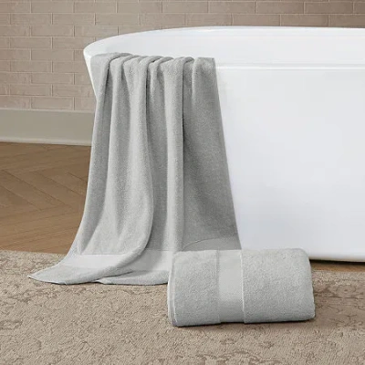 Brooklyn Loom Oversized Solid Turkish 2-pc. Bath Sheet In Gray