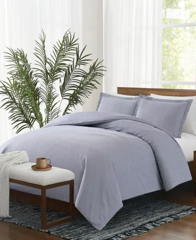 Brooklyn Loom Pinstripe 3-piece Duvet Cover Set, Full/queen In Animal Print