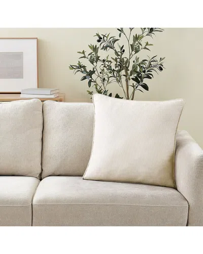 Brooklyn Loom Pinstripe Decorative Pillow In White