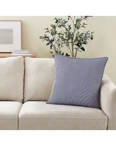 Brooklyn Loom Pinstripe Decorative Pillow In Gray