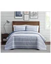 Brooklyn Loom Niari Yarn Dye Stripe Comforter Set In Gray
