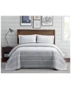 Brooklyn Loom Niari Yarn Dye Stripe Comforter Set In Gray
