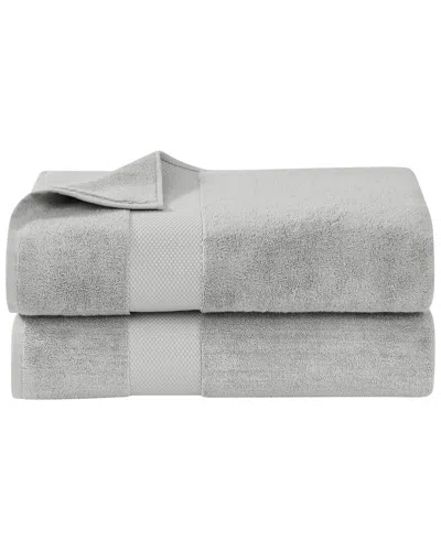 Brooklyn Loom Set Of 2 Turkish Cotton Bath Sheets In Gray