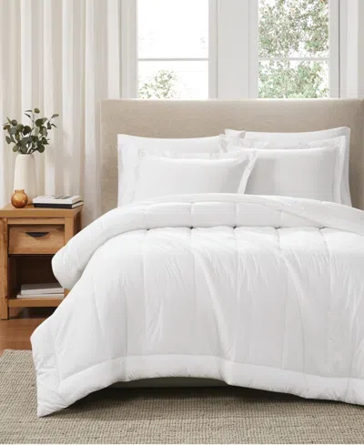 Brooklyn Loom Solid Cotton Percale 2-pc. Comforter Set, Twin/twin Xl In White