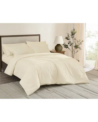 Brooklyn Loom Solid Cotton Percale Duvet Set