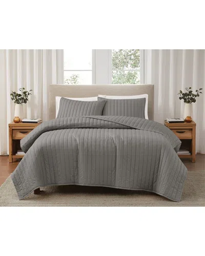Brooklyn Loom Solid Cotton Percale Quilt Set