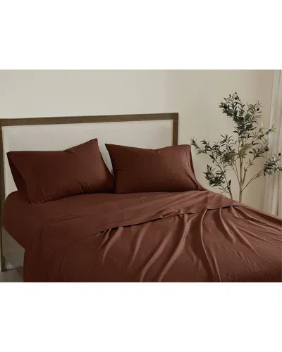 Brooklyn Loom Solid Cotton Percale Sheet Set