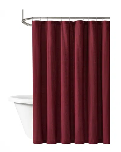 Brooklyn Loom Solid Cotton Percale Shower Curtain In Multi