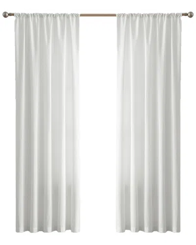 Brooklyn Loom Solid Cotton Percale Window Curtain Pair In White