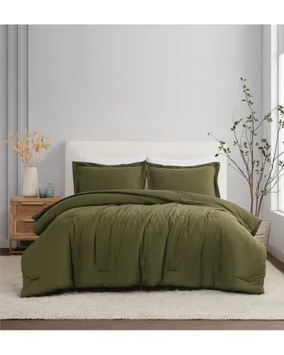 Brooklyn Loom Solid Linen 3pc Comforter Set