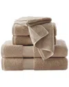 Brooklyn Loom Solid Turkish Cotton 6pc Towel Set In Brown