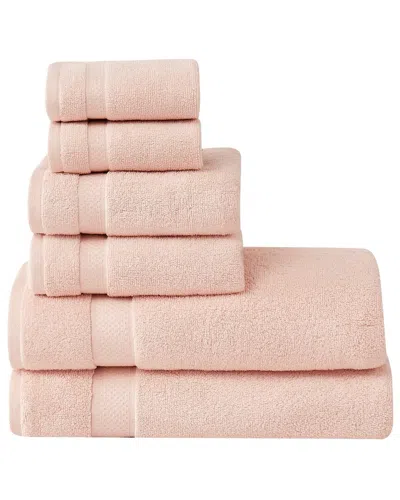 Brooklyn Loom Super Soft 6 Piece Bath Sheet Set- B In Pink