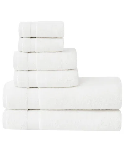 Brooklyn Loom Super Soft 6pc Bath Sheet Set In White