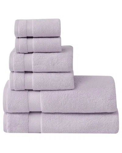 Brooklyn Loom Super Soft Set Of 6 Towels In Purple