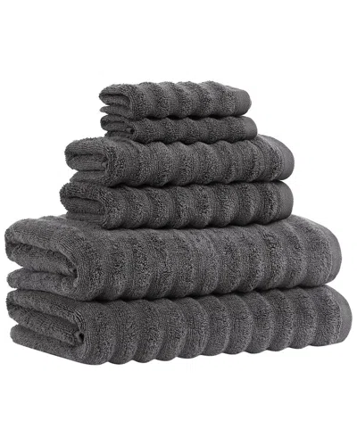 Brooklyn Loom Textured Zero Twist 6pc Towel Set
