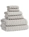 Brooklyn Loom Textured Zero Twist 6pc Towel Set