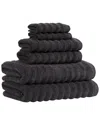 Brooklyn Loom Textured Zero Twist 6pc Towel Set