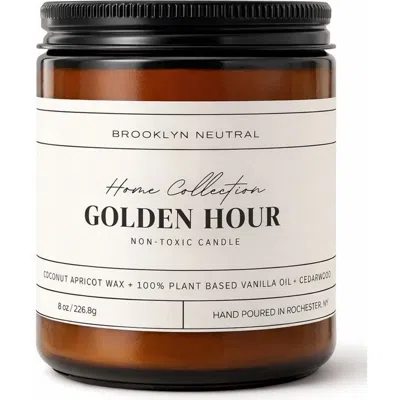 Brooklyn Neutral Golden Hour Scented Candle In Black