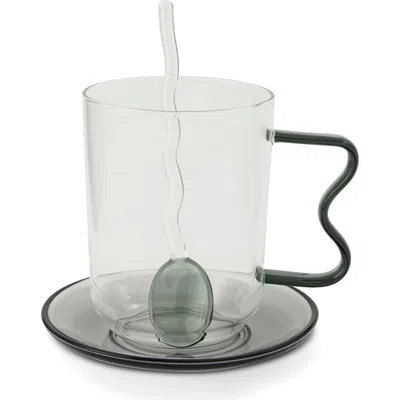 Brooklyn Steel Co. 3-piece Squiggle Mug Set In Transparent