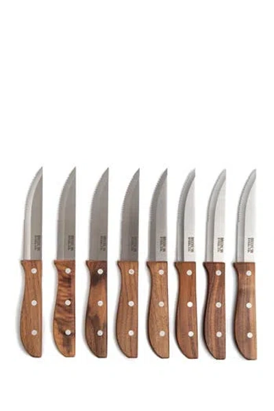 Brooklyn Steel Co. Walnut Jumbo Steak Knives In Brown