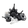 Brooklyn Steel Milky Way 24-pc. Non-stick Cookware Set In Black
