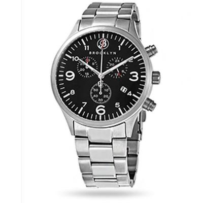 Brooklyn Watch Co. Bedford Brownstone Quartz Black Dial Men's Watch 308-blk-3 In Black / Brown