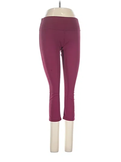 Pre-owned Brooks Active Pants In Burgundy