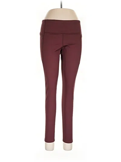 Pre-owned Brooks Active Pants In Burgundy