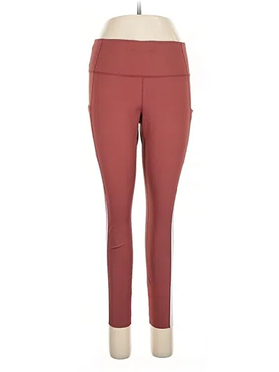 Pre-owned Brooks Active Pants In Burgundy