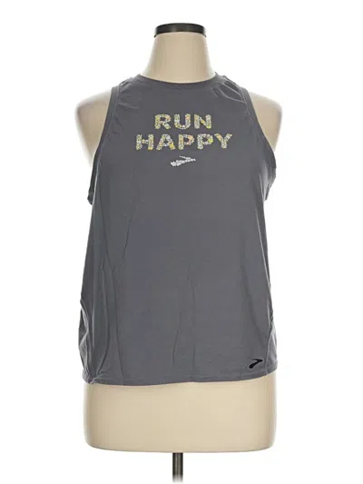 Pre-owned Brooks Active Tank Top In Gray