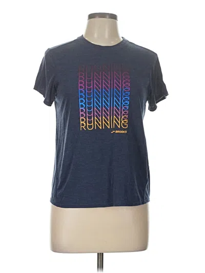 Pre-owned Brooks Active T-shirt In Blue