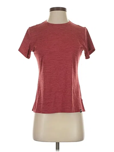 Pre-owned Brooks Active T-shirt In Burgundy