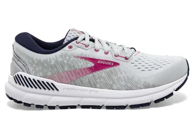 Pre-owned Brooks Addiction Gts 15 (women's) Sneakers In Oyster/peacoat/lilac Rose