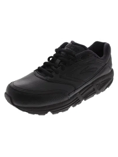 Brooks Addiction Walker Signature Leather Walking Shoes In Black